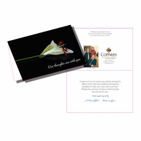 bereavement cards, marketing program for funeral homes